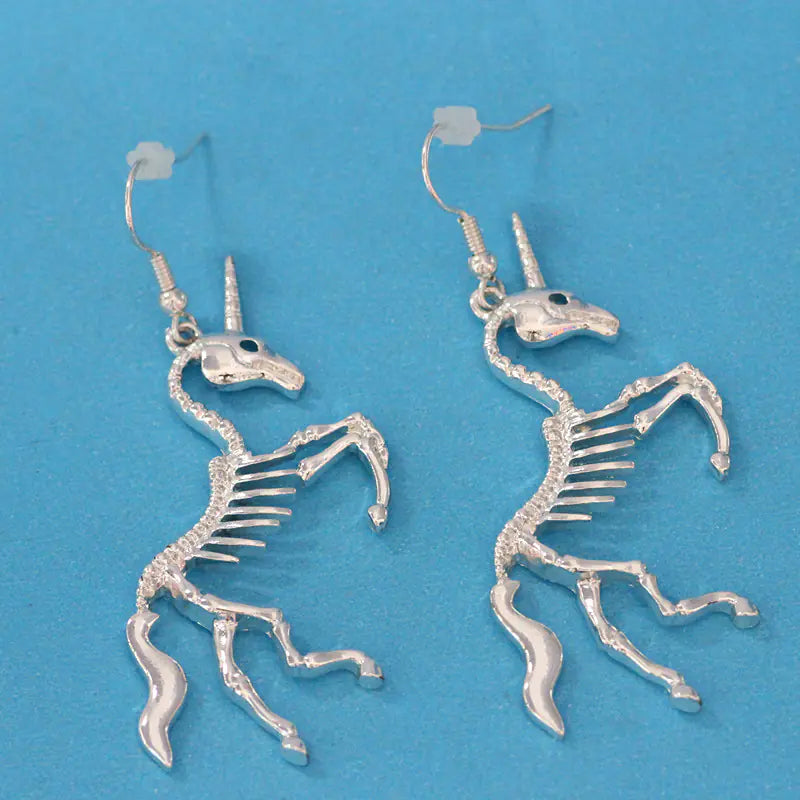 Unicorn Skeleton Earrings and Studs