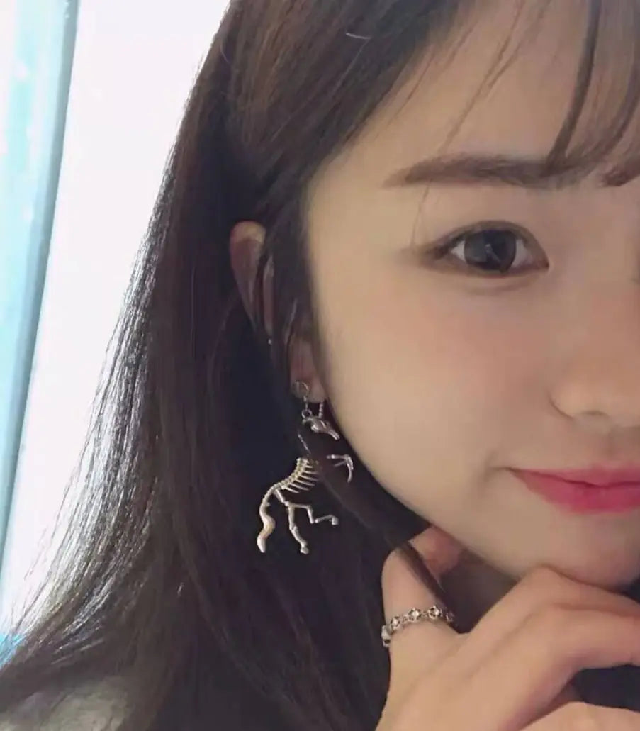 Unicorn Skeleton Earrings and Studs